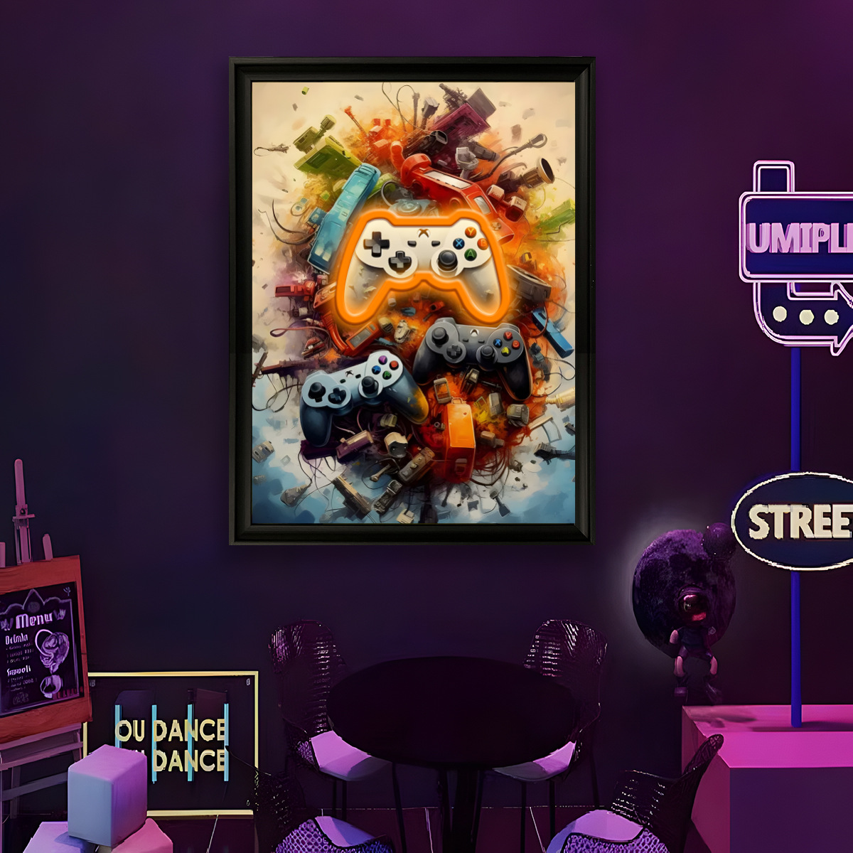 Home Decor Light - USB-Betriebene LED-Neonlicht Lustige Wandbilder Kunstposter für