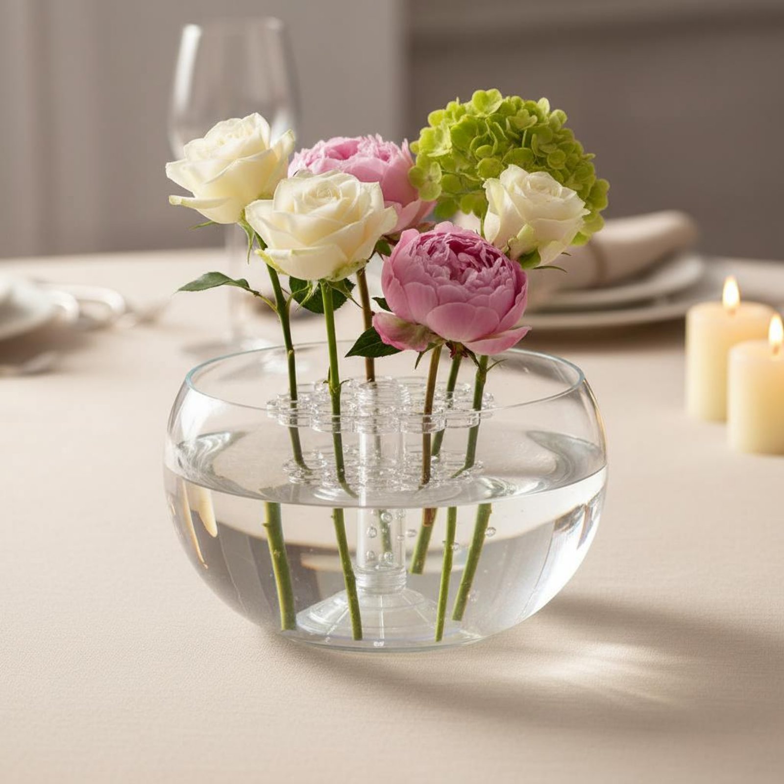 Home Decor Vase With Flowers - Blumenstielhalter für einfache DIY-Sträuße, Vaseneinsatz, Blumenarrangement-Werkzeug,