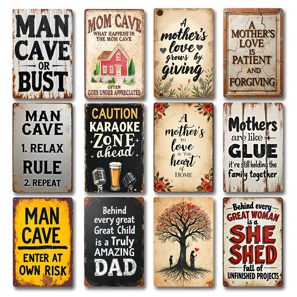 Home Decor Lovely Home - Retro Metall Blechschilder Man Cave Mom