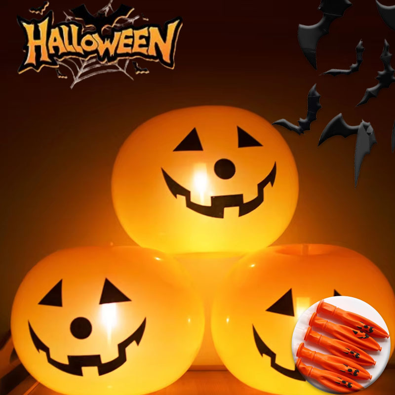 Home Decor Light - 1-15 Stück Halloween-Kürbis-Lichtdekoration Leuchtender Ballon für