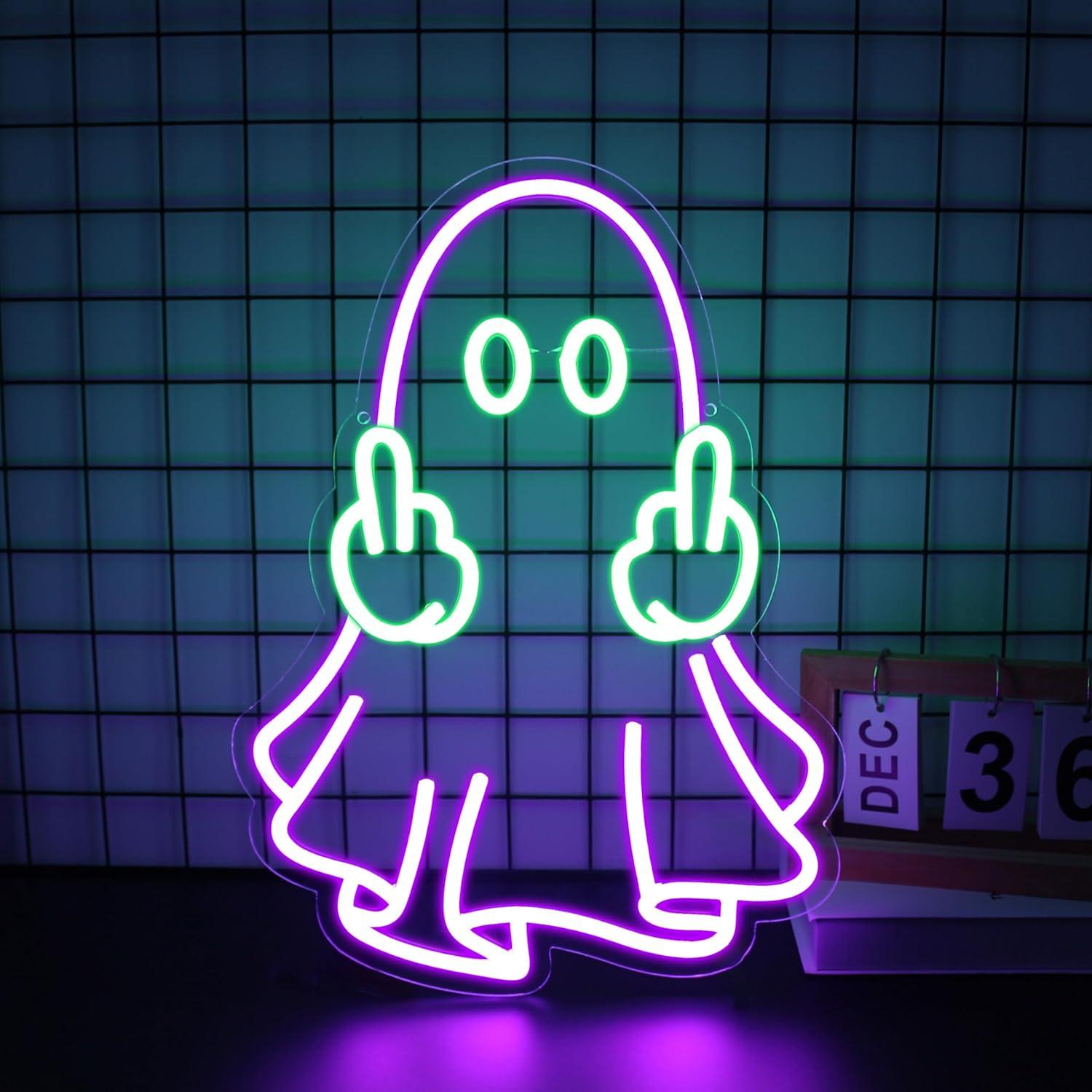Home Decor Light - Geister-Neonschild USB-Betrieben LED Dimmbare Neonlichter für
