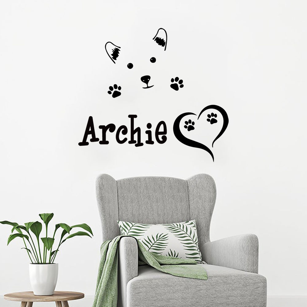 Home Decor Lovely Home - 1 Stück schöne Haustierpflege-Wandaufkleber mit individuellem