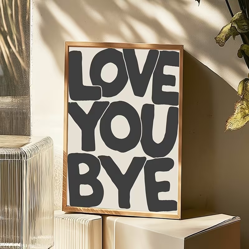 Home Decor Lovely Home - Moderner, minimalistischer Wandkunstdruck mit der Aufschrift