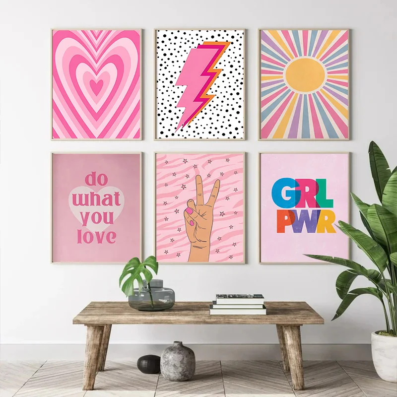 Home Decor Lovely Home - Abstrakte Rosa Blitz Gradienten Liebe Herz