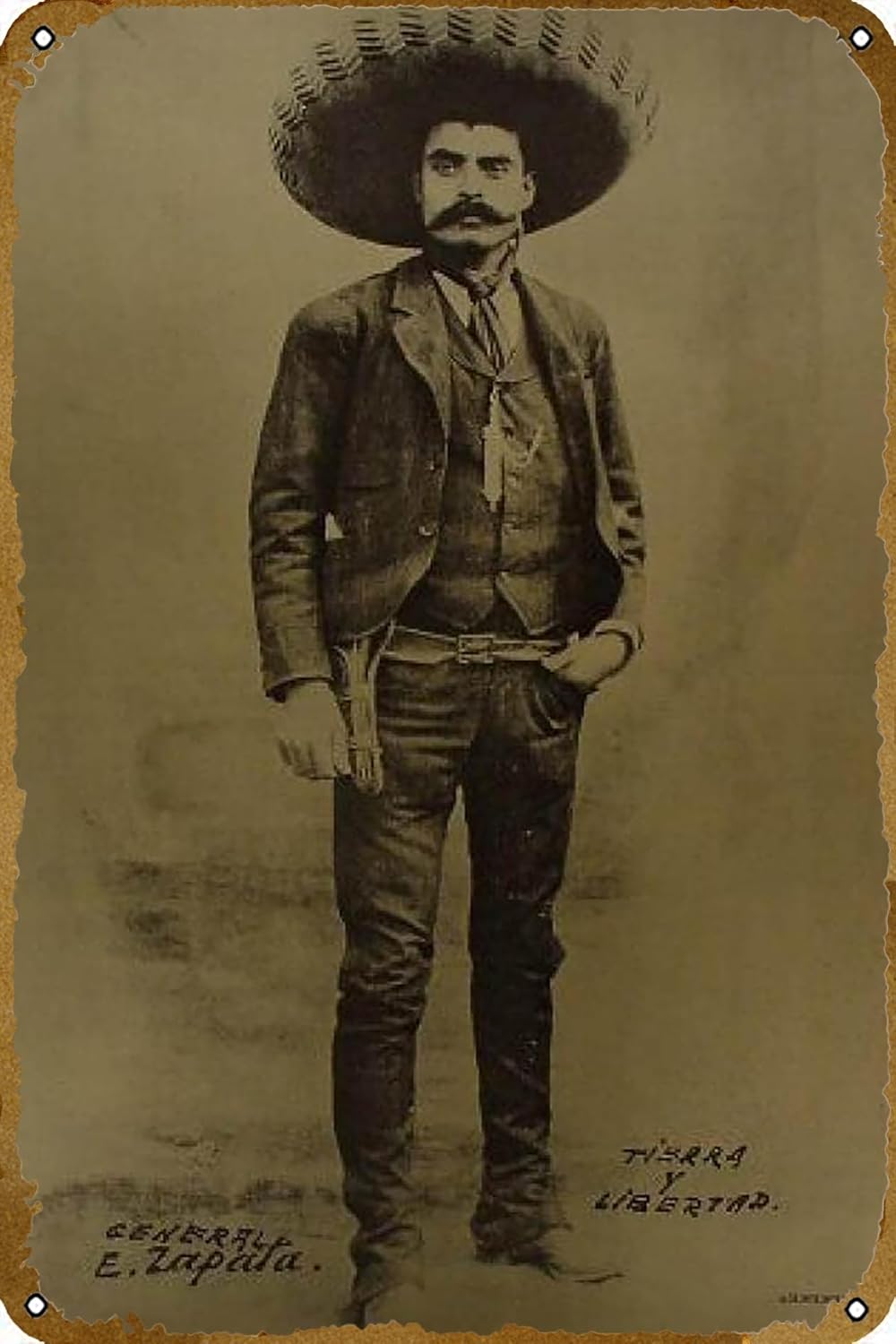 Home Decor Logo - EMILIANO ZAPATA Poster ZICO-1721 Metallblech Retro-Logo
