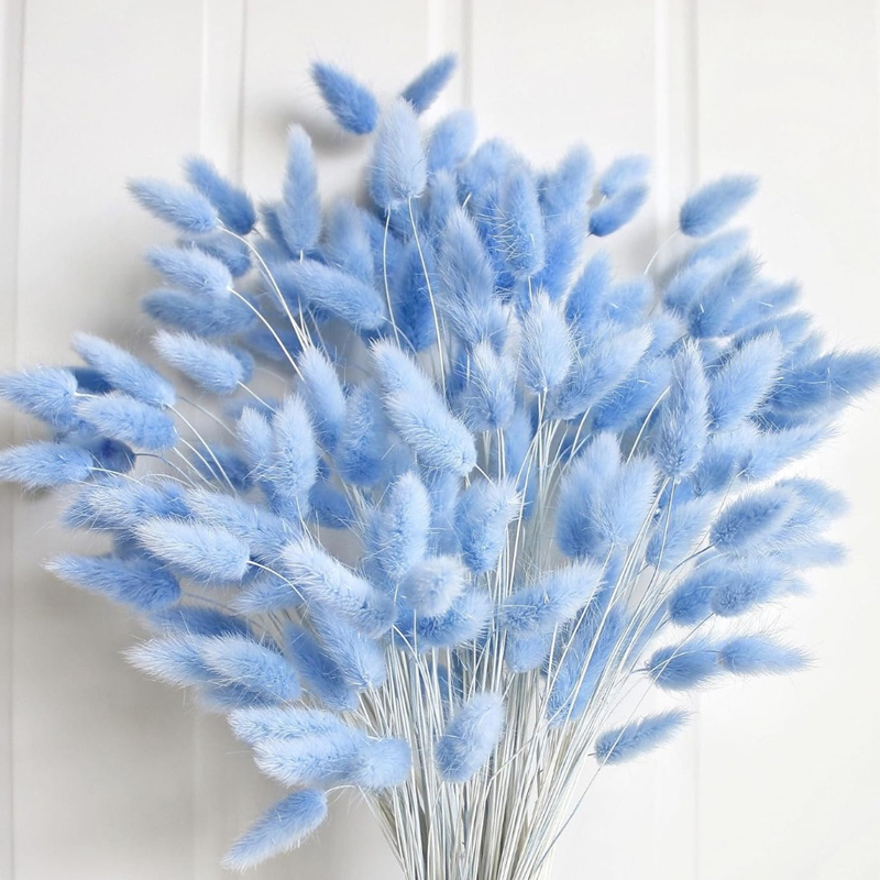 Home Decor Vase With Flowers - 100 Stück blauer Häschen-Schwanz, Gras, Hase,