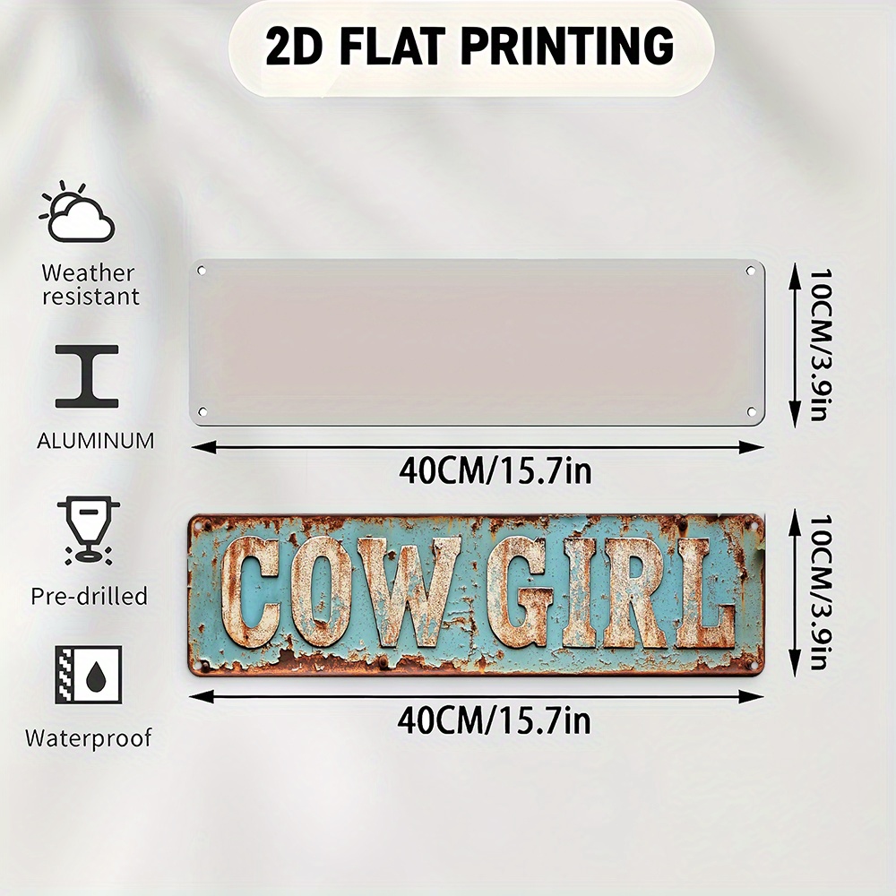 2D Metall-Cowgirl-Wandkunst –  – Home Decor Design Interior Bewertung und Preis