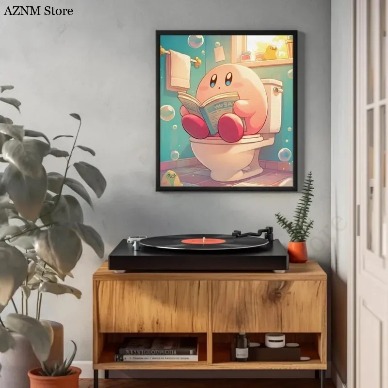 Lustiges Badezimmer-Cartoon-Vi – Watercolor Poster Print Bewertung und Preis