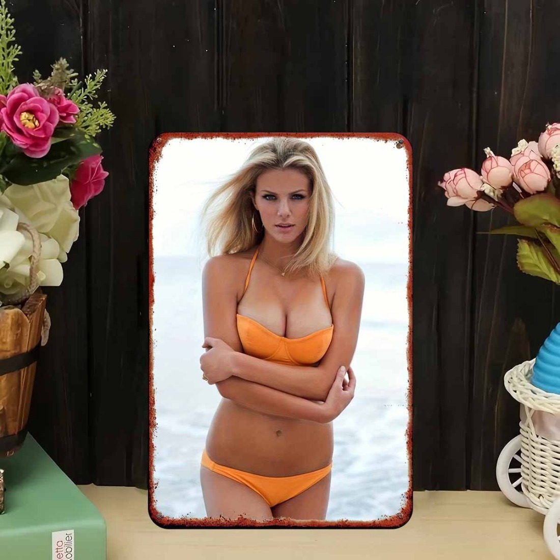 Vintage Orange Bikini Strand M – Home Decor Orange Bewertung und Preis