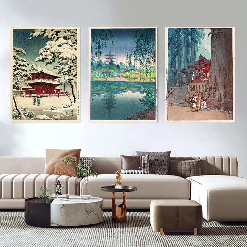 Retro Ukiyo-e Traditionelles J – Watercolor Poster Print Bewertung und Preis