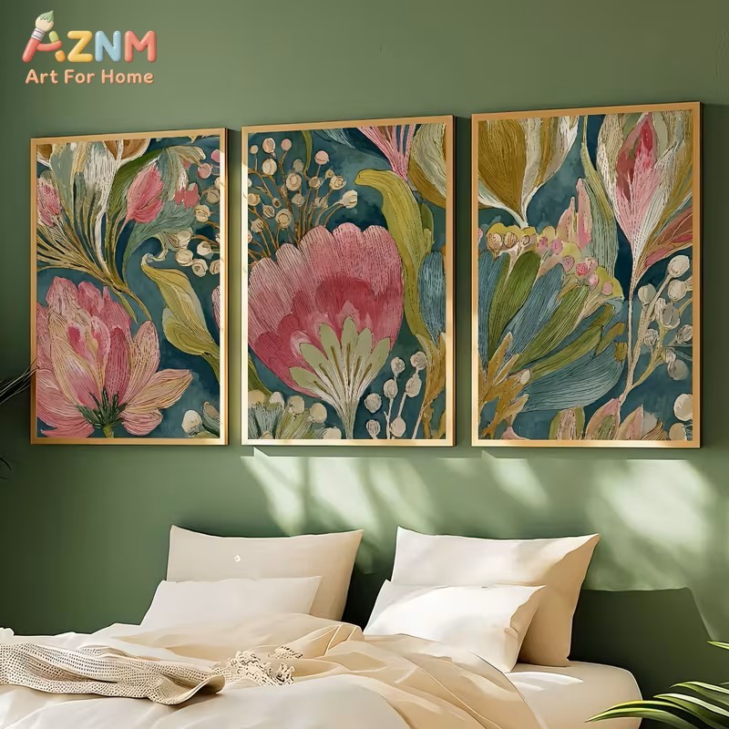 3-teiliges Set Botanische Blum – Watercolor Poster Print Bewertung und Preis