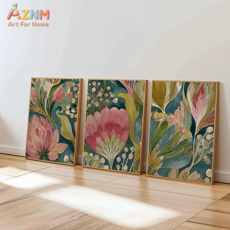 3-teiliges Set Botanische Blum – Watercolor Poster Print Bewertung und Preis