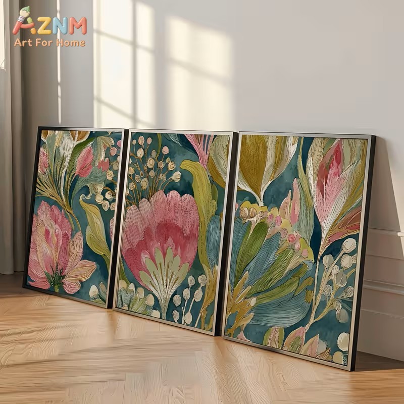 3-teiliges Set Botanische Blum – Watercolor Poster Print Bewertung und Preis