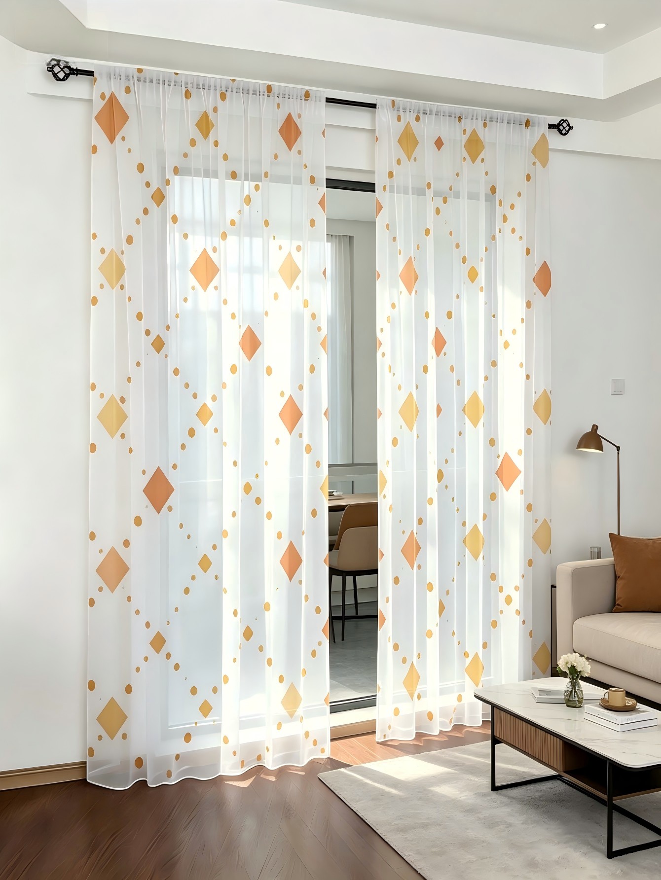 2 Stück Digital Bedruckte Tran – Home Decor Orange Bewertung und Preis