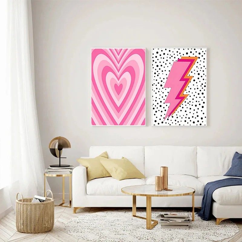 Abstrakte Rosa Blitz Gradiente – Home Decor Lovely Home Bewertung und Preis