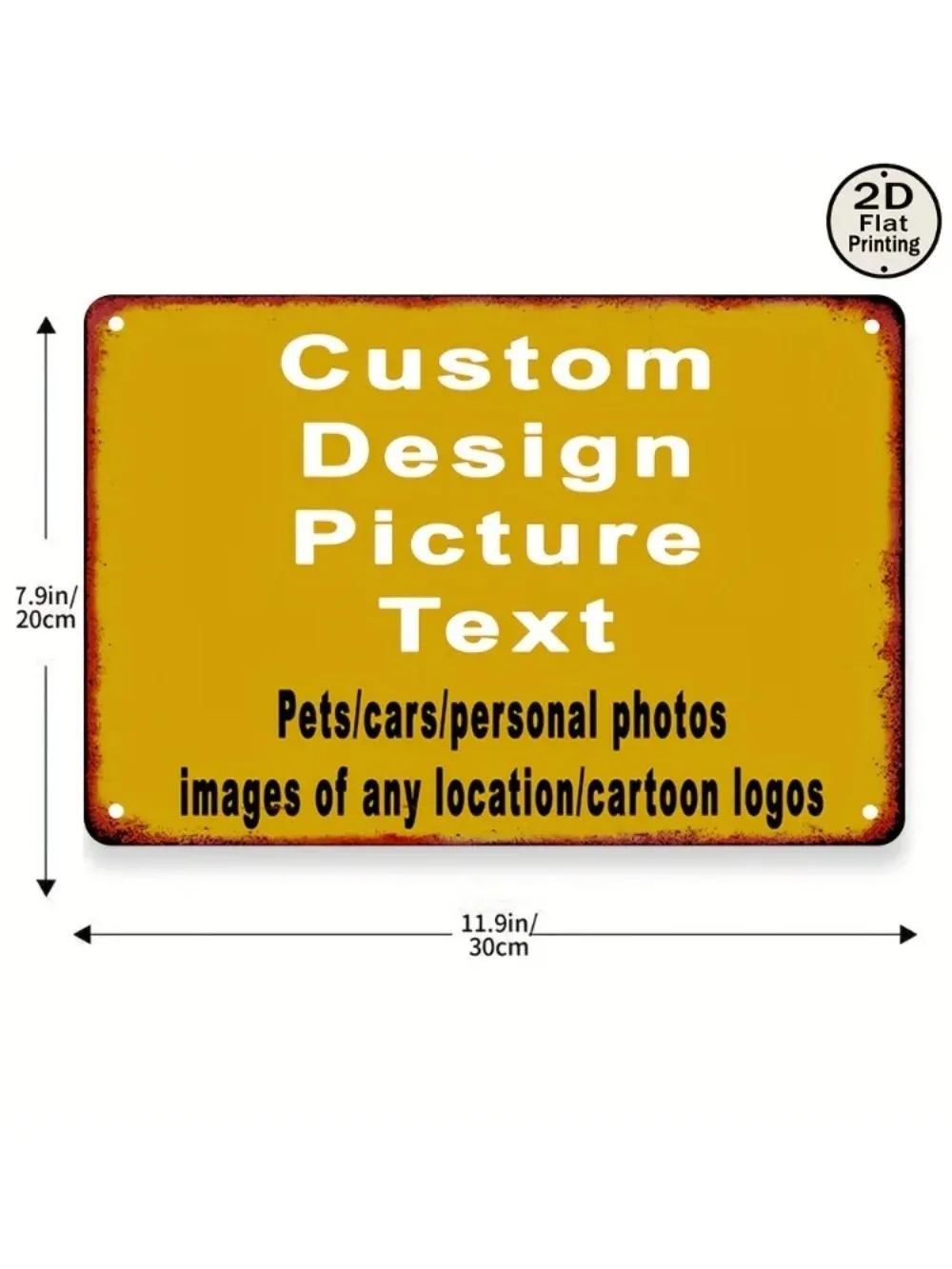 [2D Flach] 1 Stück Maßgefertig – Home Decor Logo Bewertung und Preis