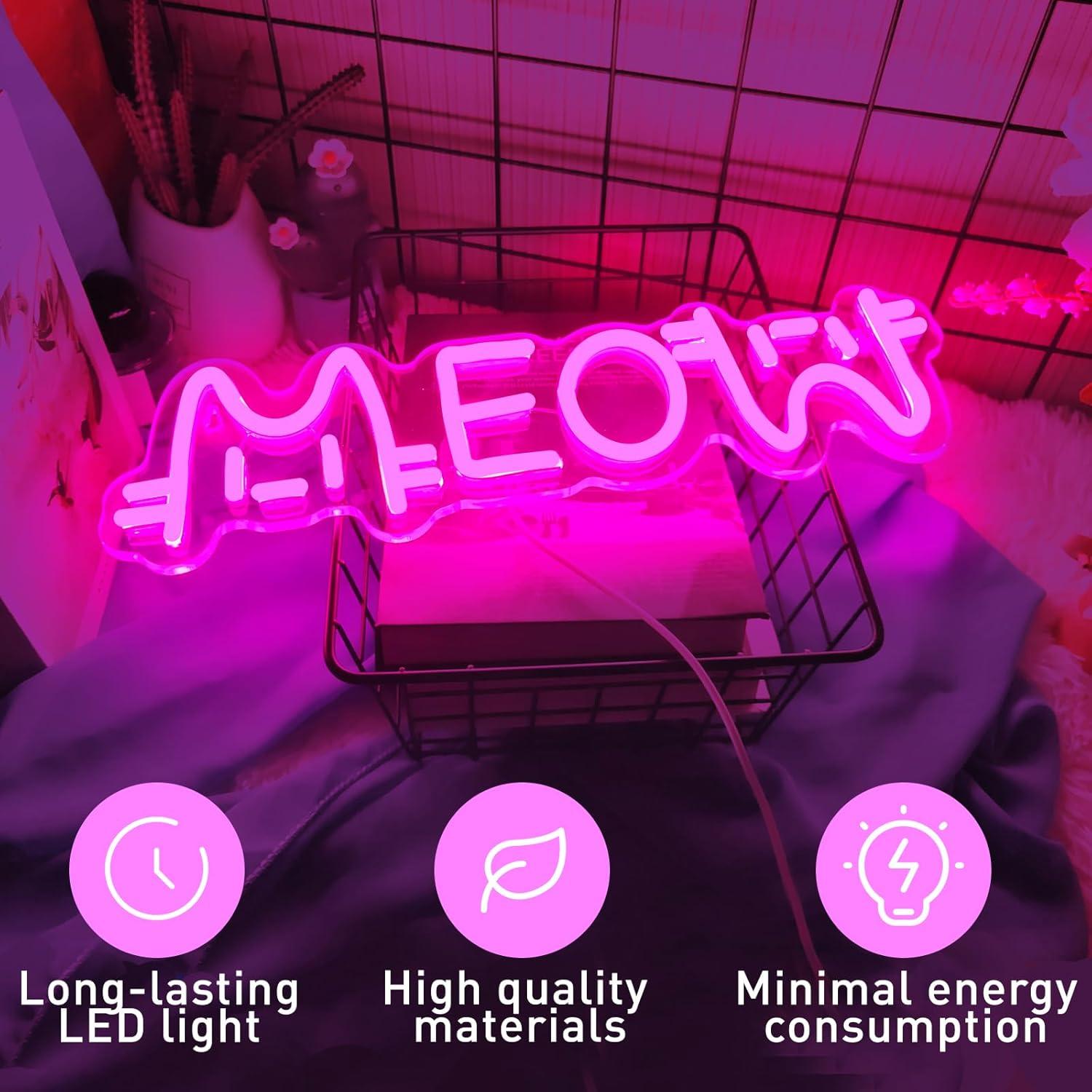 Miau Neon-Schild Katze USB-bet – Home Decor Light Bewertung und Preis