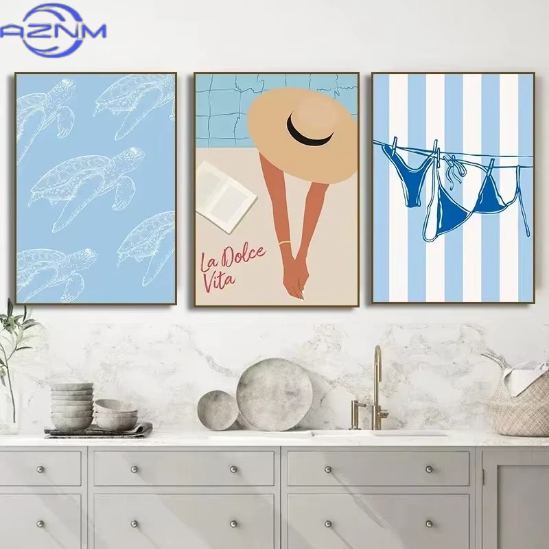 Seashells Meet Me At The Beach – Watercolor Poster Print Bewertung und Preis