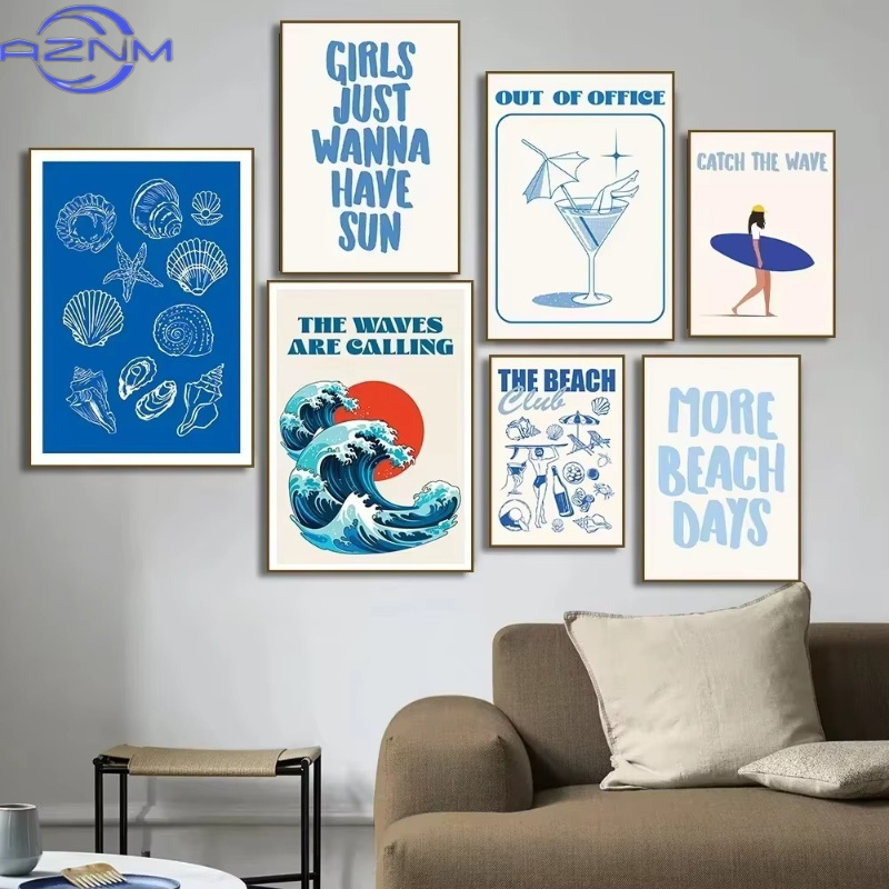 Seashells Meet Me At The Beach – Watercolor Poster Print Bewertung und Preis