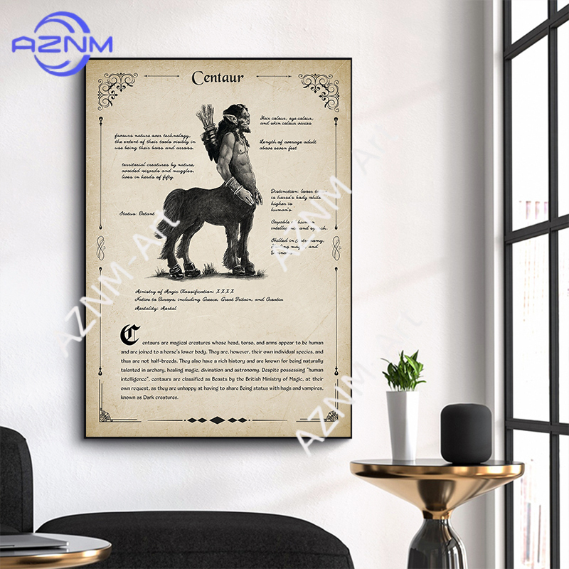 Antiker Stil Magische Kreature – Watercolor Poster Print Bewertung und Preis