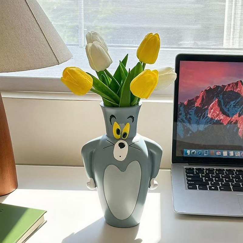 Cartoon Tom und Jerry Neue Vas – Home Decor Flowers Bewertung und Preis