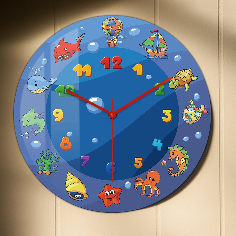 Cartoon-Wanduhr mit blauen Mee – Home Decor Under 300 Bewertung und Preis