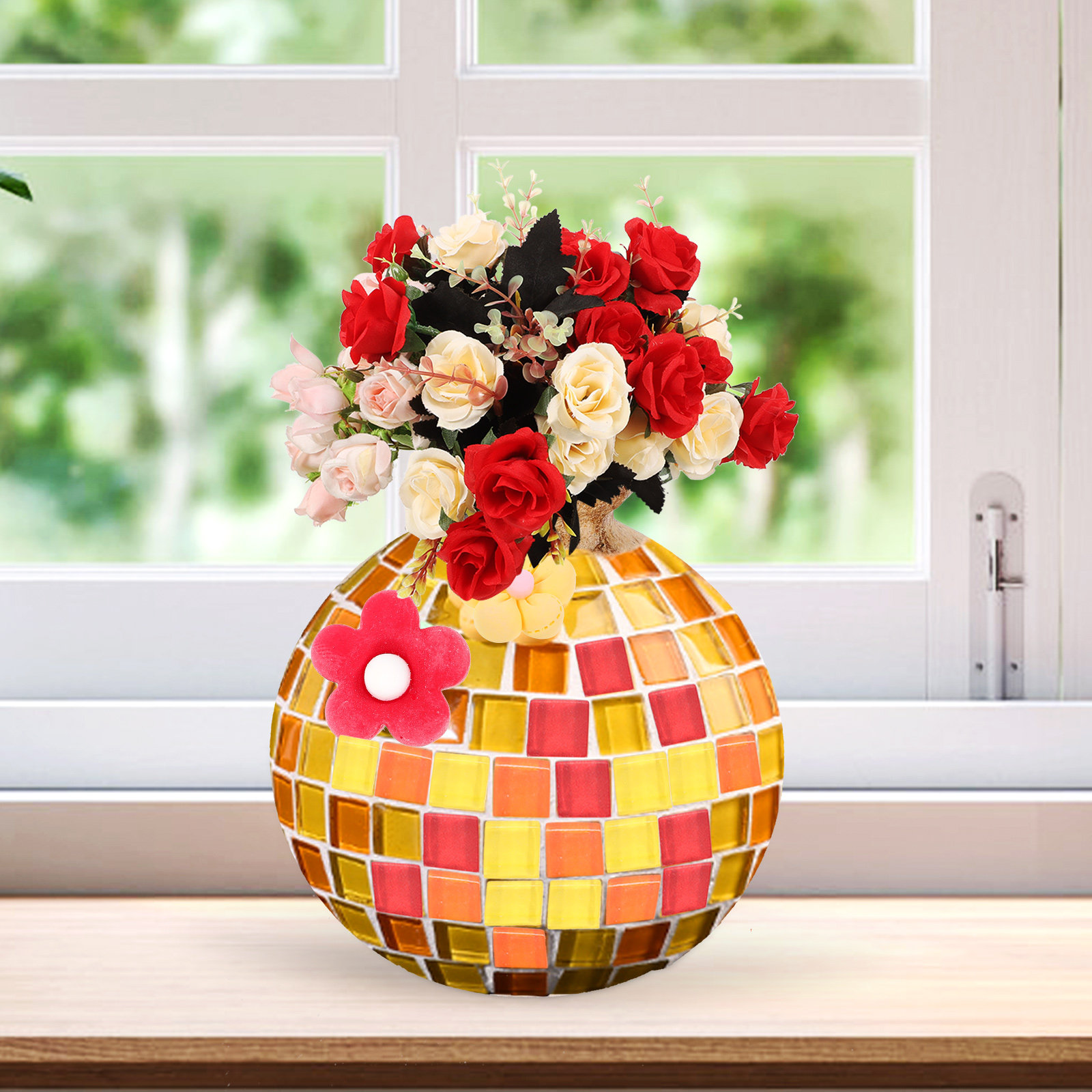 1 Set DIY Mosaik-Vasen-Bastels – Home Decor Vase With Flowers Bewertung und Preis