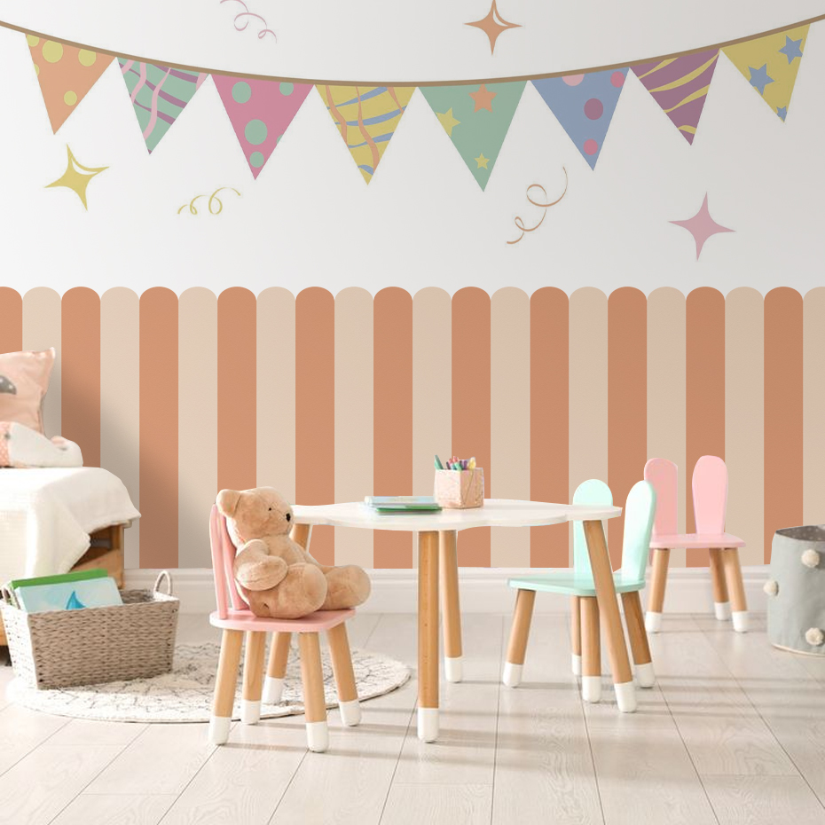 Mehrfarbige vertikal gestreift – Home Decor Wallpaper Bewertung und Preis