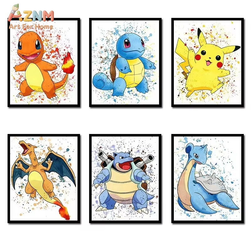 1 Stück, Anime Pokemon Leinwan – Watercolor Poster Print Bewertung und Preis
